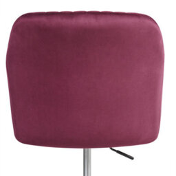 Beliani Desk Chair Venice Velvet Burgundy - thumbnail 4
