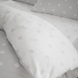 Catherine Lansfield Brushed Polka Dot Cotton King Fitted Sheet Grey - thumbnail 2