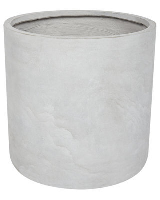 Wyld And Coco Greenway Grey Round Planter - 51 X 51 X 50 Cm Fibre Clay Weatherproof - image 1