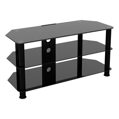 "Avf Classic 1M Glass Corner Tv Stand With Cable Management For Tvs Up To 50"" - Black" - image 1