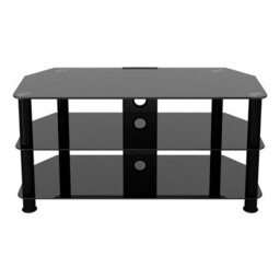 "Avf Classic 1M Glass Corner Tv Stand With Cable Management For Tvs Up To 50"" - Black" - thumbnail 2