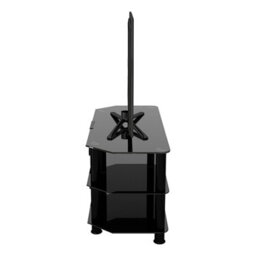 "Avf Classic 1M Glass Corner Tv Stand With Cable Management For Tvs Up To 50"" - Black" - thumbnail 6