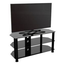 "Avf Classic 1M Glass Corner Tv Stand With Cable Management For Tvs Up To 50"" - Black" - thumbnail 4