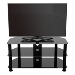 "Avf Classic 1M Glass Corner Tv Stand With Cable Management For Tvs Up To 50"" - Black" - thumbnail 5