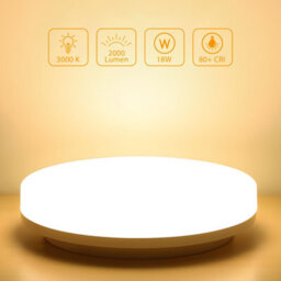 Aigostar 18W Bathroom Ceiling Light, 2100Lm Led Light Ip54 Waterproof 3000K Warm White - thumbnail 4
