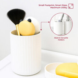 Innoteck Essentials 6Pc Bathroom Set White - 3L Bin, Toilet Brush, Soap Dispenser, Soap Dish, Toothbrush Holder, Tumbler. - thumbnail 7