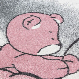 Bravich Pink Baby Bear Stars Rug - Kids - 80X150Cm - thumbnail 4