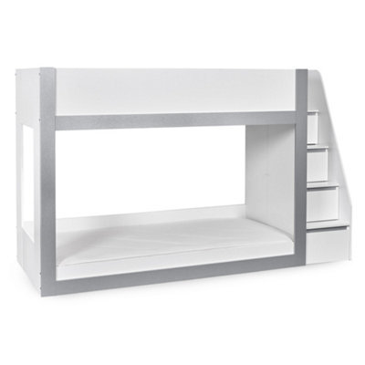 Oakham Quince Bunk Bed - White And Silver - Single (90Cm) - image 1