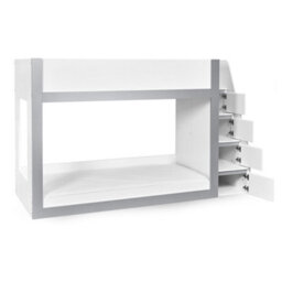 Oakham Quince Bunk Bed - White And Silver -  Single (90Cm) - thumbnail 2