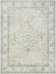 Livabliss Becki Owens Lila-Vintage Grey Brown Blue Traditional Boho Living Dining Bedroom Rug 200 X 275 Cm Easy Care, Non Shedding - thumbnail 1