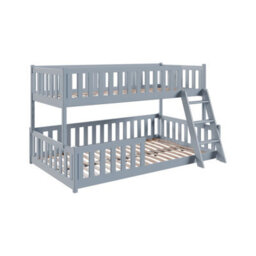 Arte Nicea Grey Matt Wooden Bunk Bed 90/120 X 200Cm - Foam Bonnell Mattresses - thumbnail 2