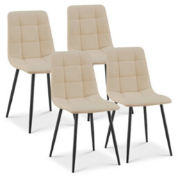 Bravich Zurich Faux Leather Embossed Dining Chair - Ivory - thumbnail 2