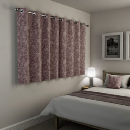 Enhanced Living Cuba Floral Trail Print Suede Pink Thermal Blackout Eyelet Curtains (Pair) - 66 X 54 Inch (168 X 137Cm) - thumbnail 4