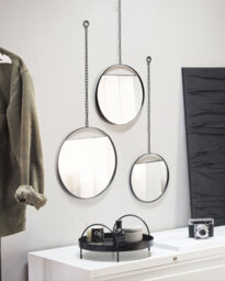 Beliani Wall Mirror Odos 33/29/24 Cm 80/75/69 Cm Metal Black - thumbnail 2