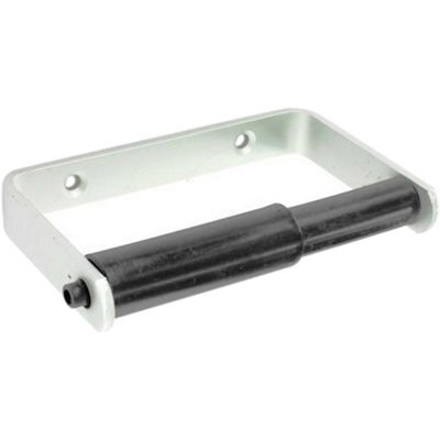 Securit Toilet Roll Holder Satin White/black (One Size)