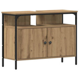 Berkfield Modern 4-Piece Bathroom Furniture Set In Artisan Oak, Engineered Wood - thumbnail 7