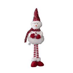Samuel Alexander 50Cm Large Soft Fabric Standing Snow Girl Christmas Decoration - thumbnail 8