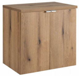 Impact Furniture Bathroom Vanity Unit Countertop Cabinet Wall Hung 600mm Worktop Oak Storage Sink Unit Nova - thumbnail 4