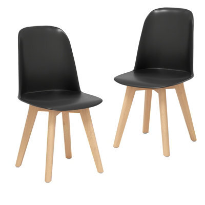 Gainoom Modern Dining Chair Set Of 2 Armless Kitchen Chairs Indoor Side Chairs Black - image 1