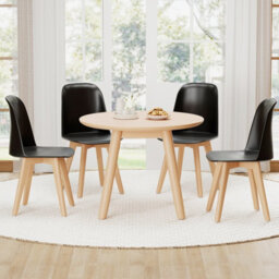 Gainoom Modern Dining Chair Set Of 2 Armless Kitchen Chairs Indoor Side Chairs Black - thumbnail 4