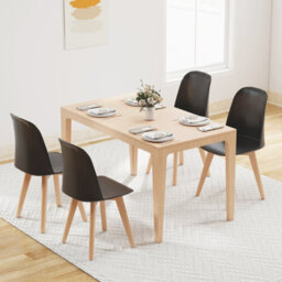 Gainoom Modern Dining Chair Set Of 2 Armless Kitchen Chairs Indoor Side Chairs Black - thumbnail 5
