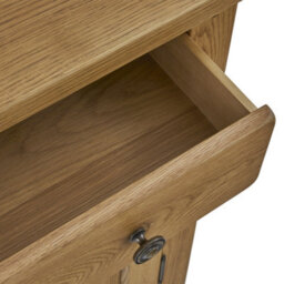 Broadway Oak Mini Sideboard Cabinet Fully Assembled - By Roseland Furniture - thumbnail 8