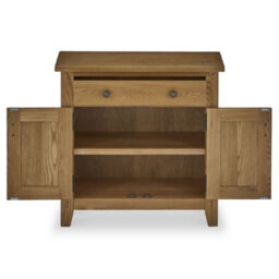 Broadway Oak Mini Sideboard Cabinet Fully Assembled - By Roseland Furniture - thumbnail 6