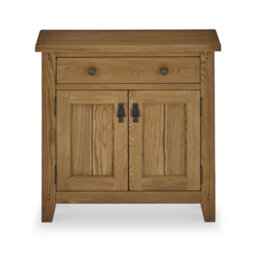 Broadway Oak Mini Sideboard Cabinet Fully Assembled - By Roseland Furniture - thumbnail 3