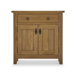 Broadway Oak Mini Sideboard Cabinet Fully Assembled - By Roseland Furniture - thumbnail 2