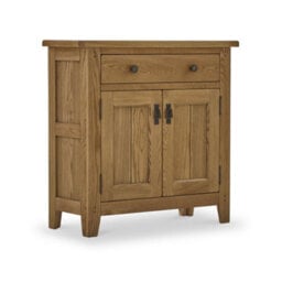 Broadway Oak Mini Sideboard Cabinet Fully Assembled - By Roseland Furniture