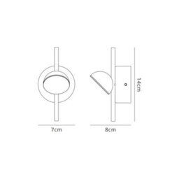 Luminosa Lighting Luminosa Adn 1 Light Wall Lamp, 3W Led, 3000K, 165Lm, White - thumbnail 2