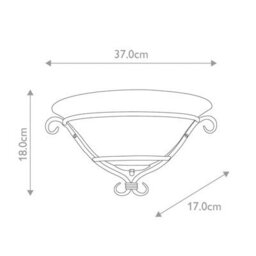 Luminosa Lighting Elstead Torchiere 1 Light Indoor Wall Uplighters Black, E27 - thumbnail 5
