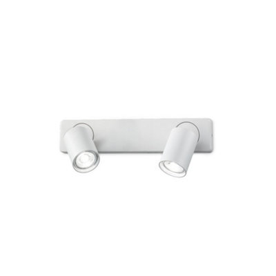 Ideal Lux Rudy Indoor Wall Lamp Spotlight 2 Lights White, Gu10