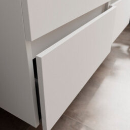Cygnus bath Bequia Plus Vanity Unit 100Cm Matt White / Oak Worktop Basin Ceramic Reversible Side 2H - thumbnail 4