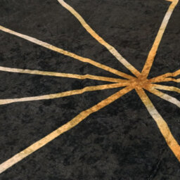 Berkfield Rug Washable Black And Gold 80X300 Cm Anti Slip - thumbnail 7