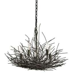 Elegant 5 Bulb Olde Bronze Chandelier Pendant Light With Led E14 Bulbs - thumbnail 1