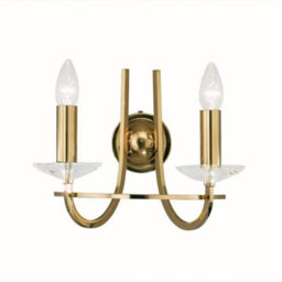Luminosa Lighting Luminosa Imperial Classic Candle Wall Light English Brass, 2X E14 - thumbnail 1