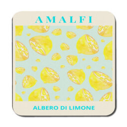 Benjamin Tate Design Amalfi Albero Di Limone Placemat And Coaster Set With Wood Base Limited Edition Collection - thumbnail 3