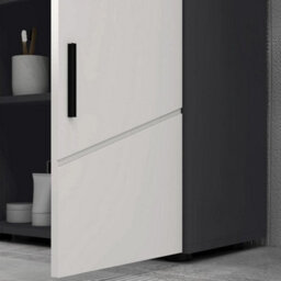 Bathroom Vanity Unit Under Sink Cabinet Grey Storage Cupboard - thumbnail 6