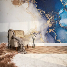 I Love Wallpaper Amalfi Mural In Navy And Gold (300Cm X 240Cm) - thumbnail 3