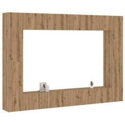 Berkfield Modern Wall Mounted Tv Cabinets 8 Pcs Artisan Oak Engineered Wood - thumbnail 2