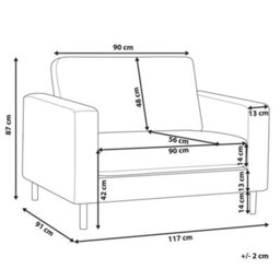 Beliani Armchair Savalen Leather Black - thumbnail 3
