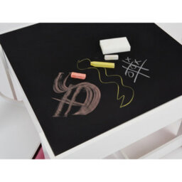 Liberty House Toys Kid's White Table And Chairs With Pink Storage Bins - thumbnail 5
