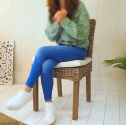 Rattan Dining Chair - Wicker Kitchen Chair - thumbnail 1