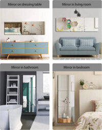 30Cm Self Adhesive Acrylic Mirror Tiles  Flexible Mirror Wall Stickers - thumbnail 9