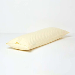 Homescapes Pastel Yellow Egyptian Cotton Ultrasoft Body Pillowcase 330 Tc - thumbnail 3