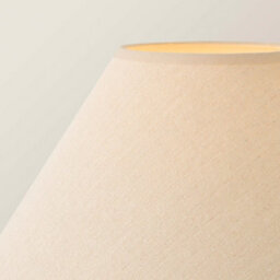 Valuelights Bobbin Natural Trim Linen Shade Cream Bobble Floor Lamp - thumbnail 4