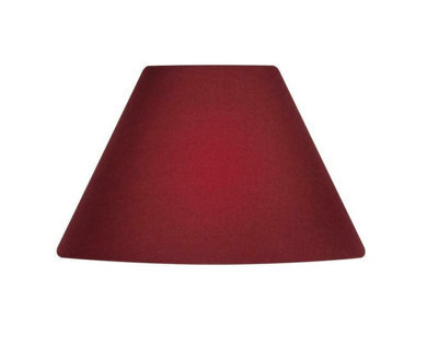 "14"" Luxury Cotton Textured Fabric Coolie Light Shade Purpose Table Floor Ceiling Practical & Eye Caring Lampshade Red"