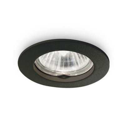 Ideal Lux Jazz Indoor Recessed Downlight Lamp 1 Light Black, Gu10