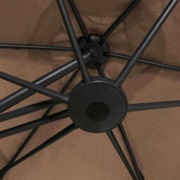 Berkfield Outdoor Parasol With Steel Pole 300 Cm Taupe - thumbnail 6